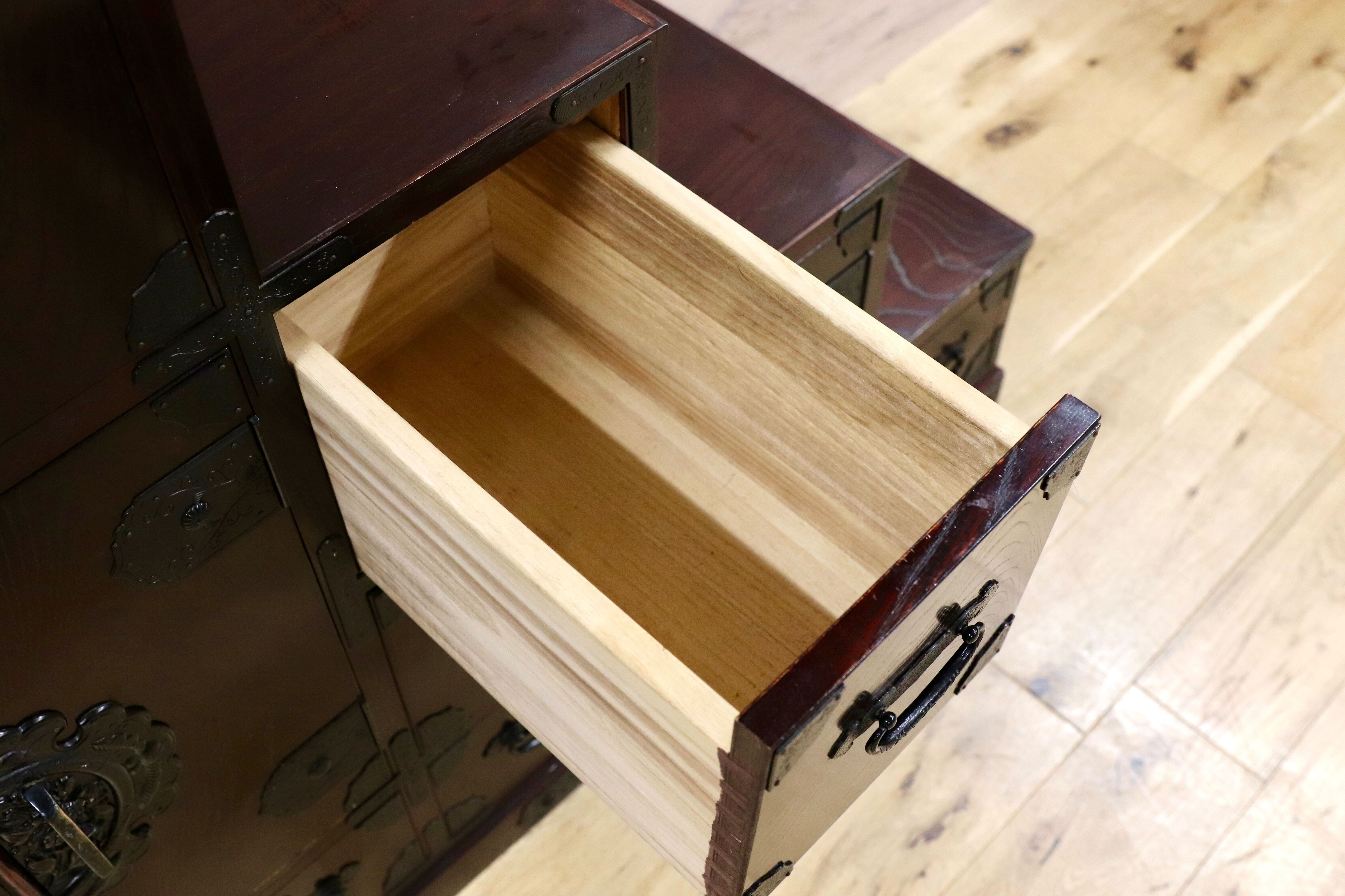 GMGK497○筑後民芸家具 階段箪笥 時代箪笥 レトロ 和家具 和モダン