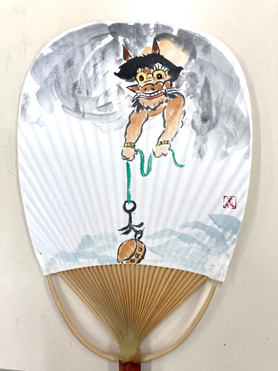 大津絵を描きましょう（7月1回目画題「雷公と太鼓釣り」） – 大阪の