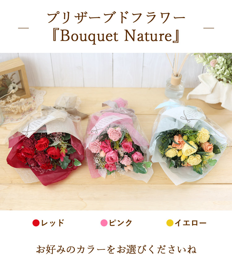 プリザーブドフラワー 花束 送料無料 Bouquet Nature-ブーケ
