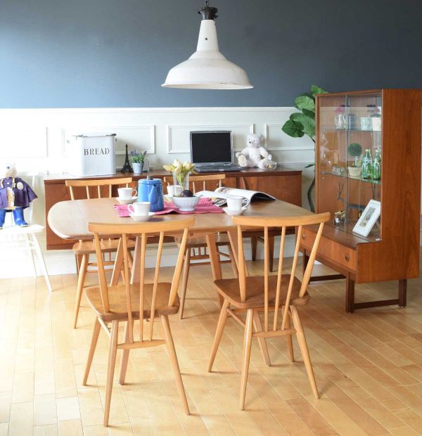 アンティークのキッチンチェア、白いペイントのイギリスの椅子(d-918-c