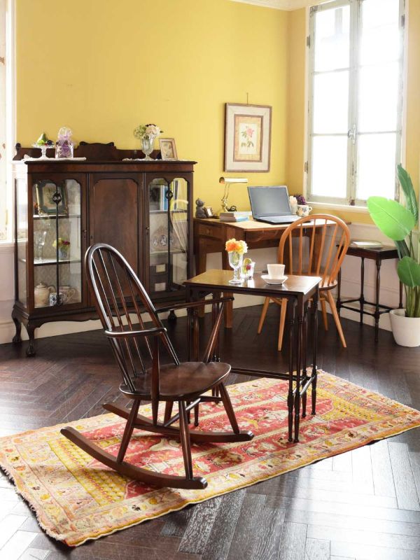 アンティークのおしゃれなテーブル、オールドパインのバタフライ