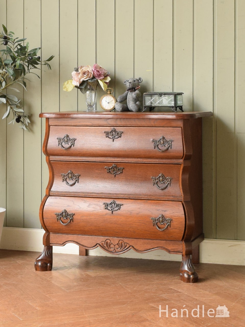 フランスから届いたアンティークチェスト、気軽に使える便利な3段整理