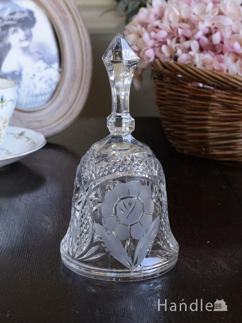 クリアガラスの美しいガラスのスワン（白鳥）のオブジェ、アンティーク