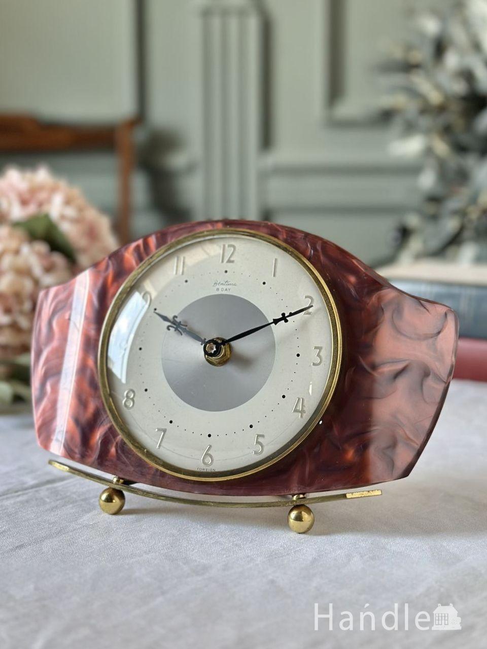 イギリスから届いたおしゃれな置き時計、ビンテージのテーブルクロック