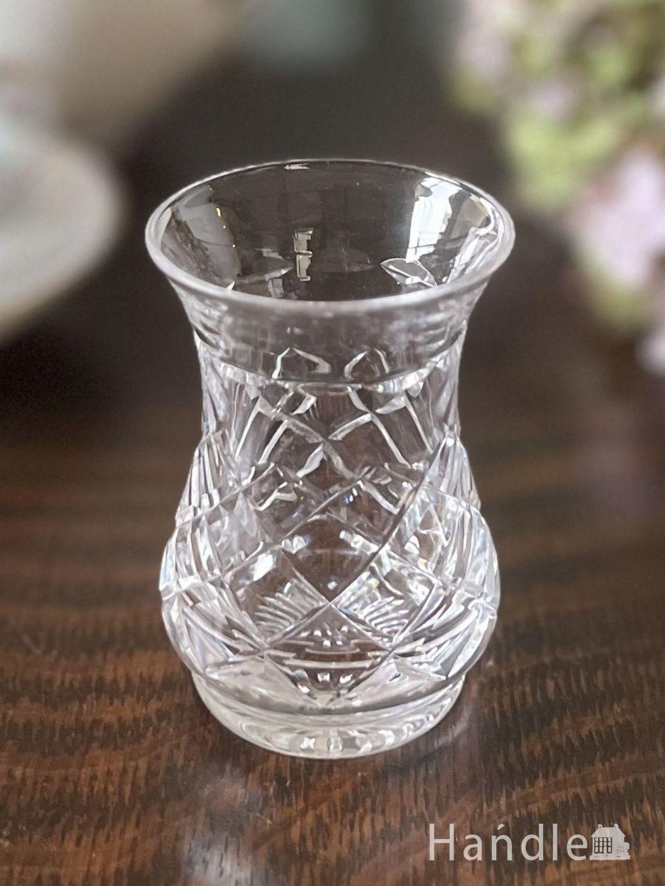 英国アンティーク雑貨・アンティークガラス・花瓶(pg-2216