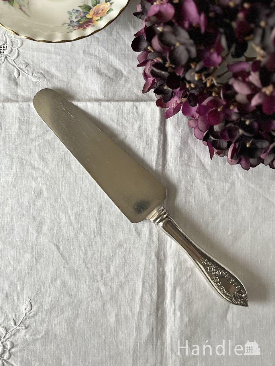 アンティークのシルバーカトラリー、シルバープレートのサーバー