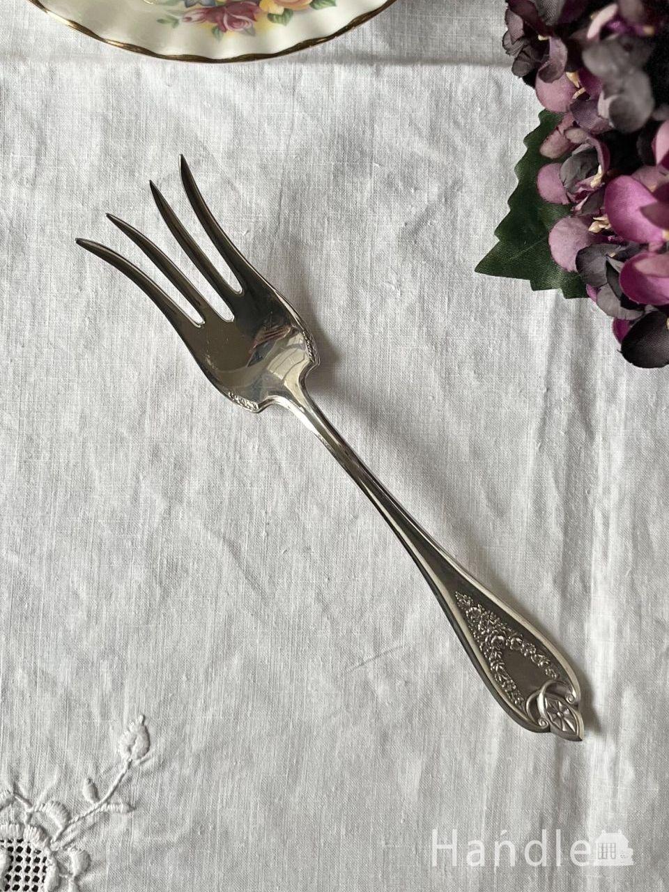 アンティークのシルバーカトラリー、シルバープレートのサーバー