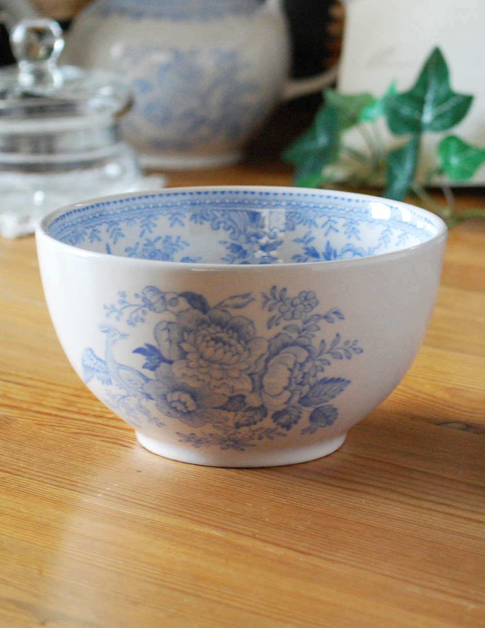 英国輸入雑貨 バーレイ社のシュガーボウルL（ブルーアジアティック