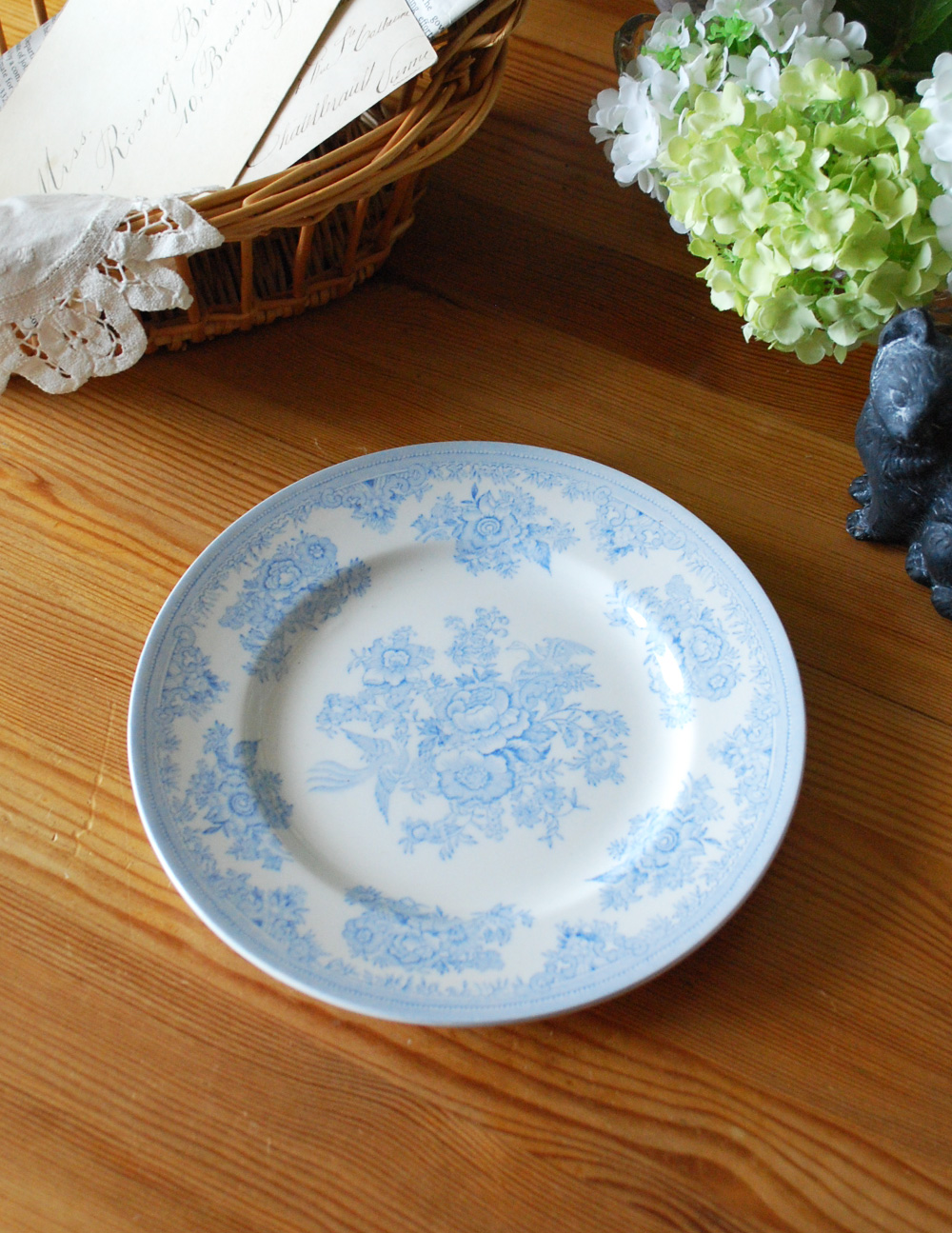 英国輸入雑貨 バーレイ社のプレートS 17.5cm（ブルーアジアティック