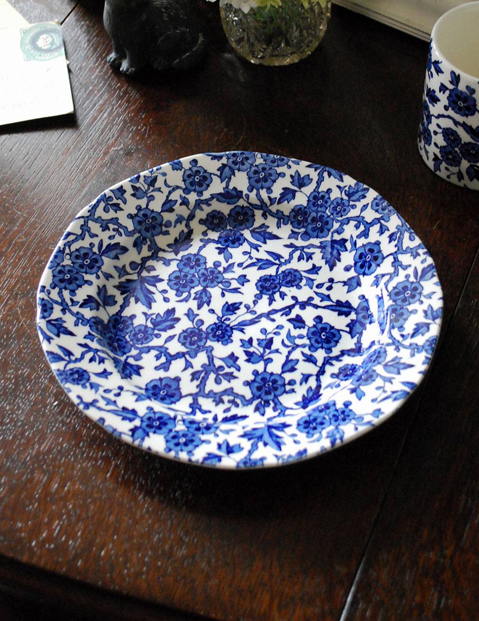 英国バーレイ社の食器、ブルーアーデンのスクエアディッシュ25cm(n1