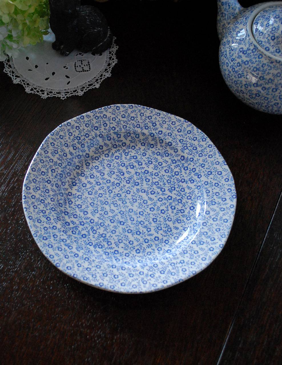 バーレイ社のプレートS 19cm（ブルーフェリシティ）(n1-230