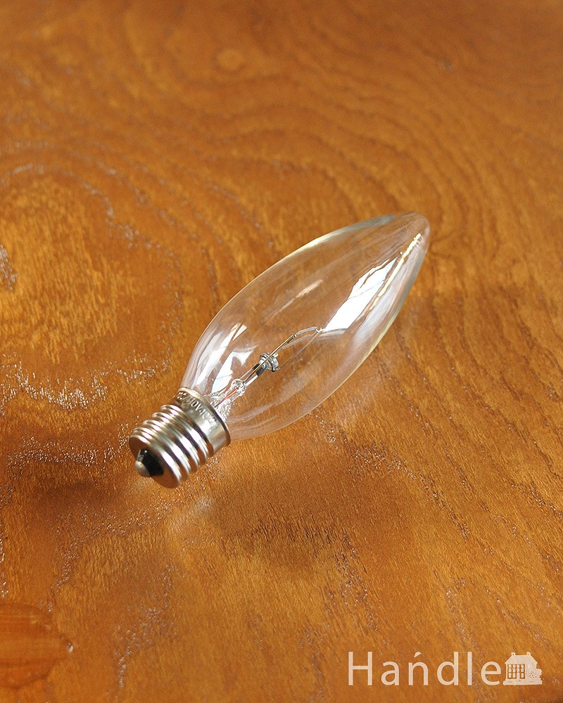 シャンデリア球 クリア・白熱球（E17口金・40W）(dk-13)｜照明おしゃれ