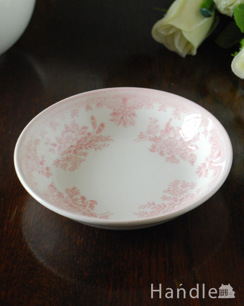 英国バーレイ社の食器、ピンクアジアティックフェザンツのフルーツ