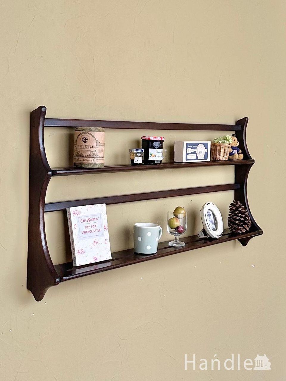 フランスのウォールハンガーシェルフ、アンティークのおしゃれな壁付け