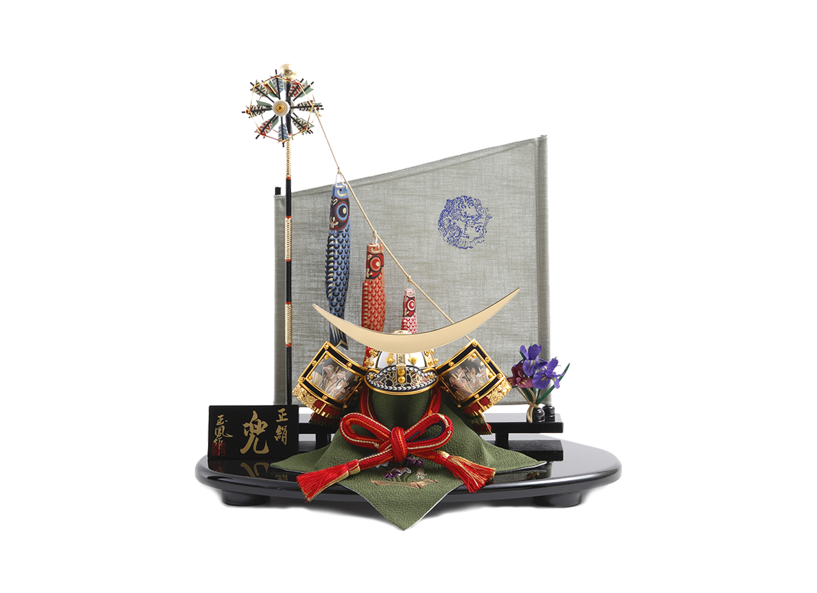 色々縅三日月鍬形の兜 9号 | 五色 雛人形・五月人形の原孝洲