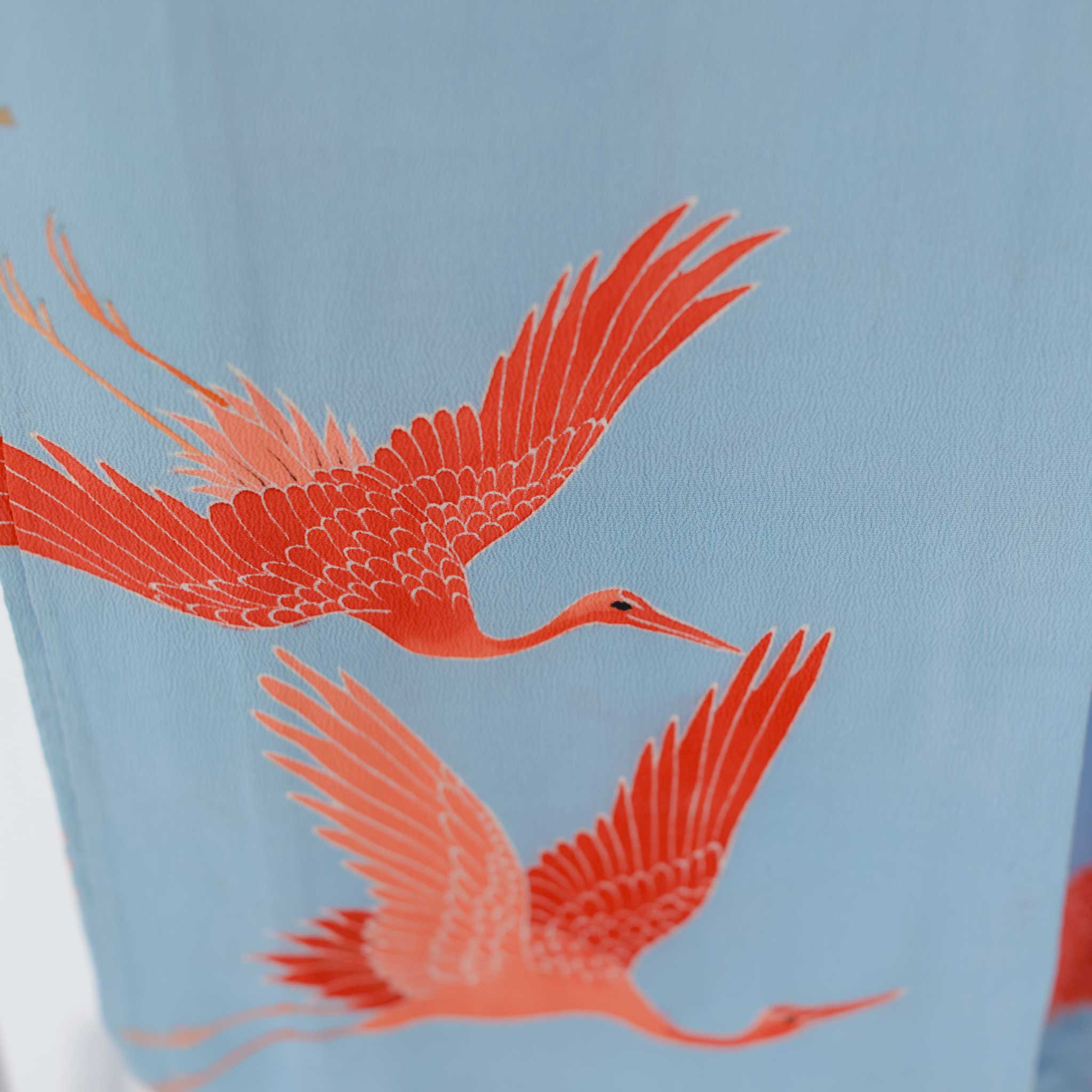 七五三】アンティーク着物 3歳（水色・鶴）セット｜heartmelt