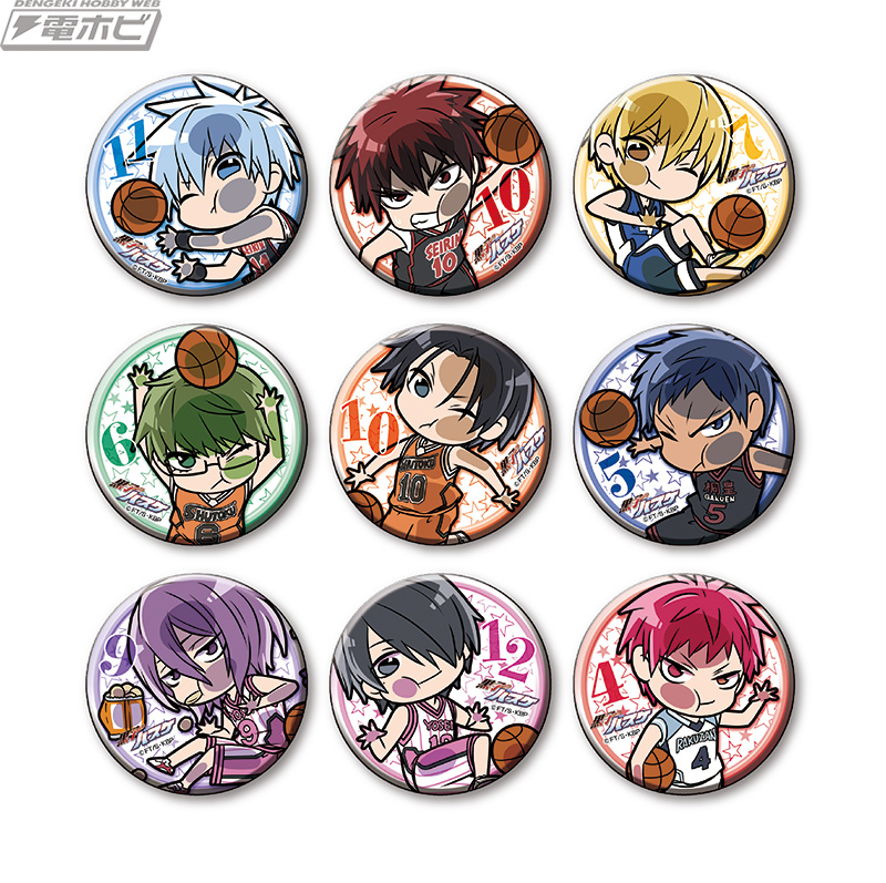 黒子のバスケ』がオリジナルデザインで「ぴた！でふぉめ」の缶バッジに