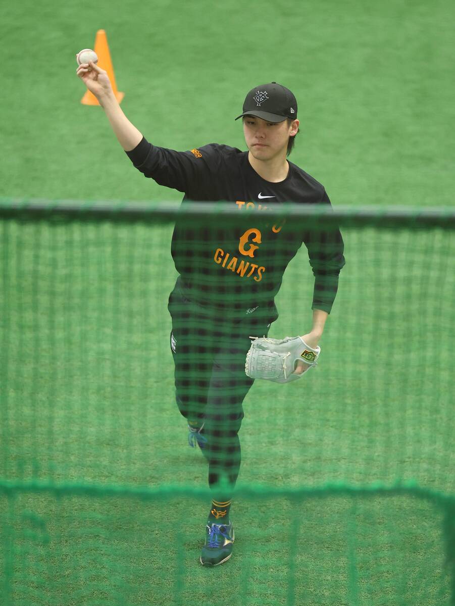 巨人】京本真が半年ぶりにネットスロー再開 昨年8月にトミー・ジョン