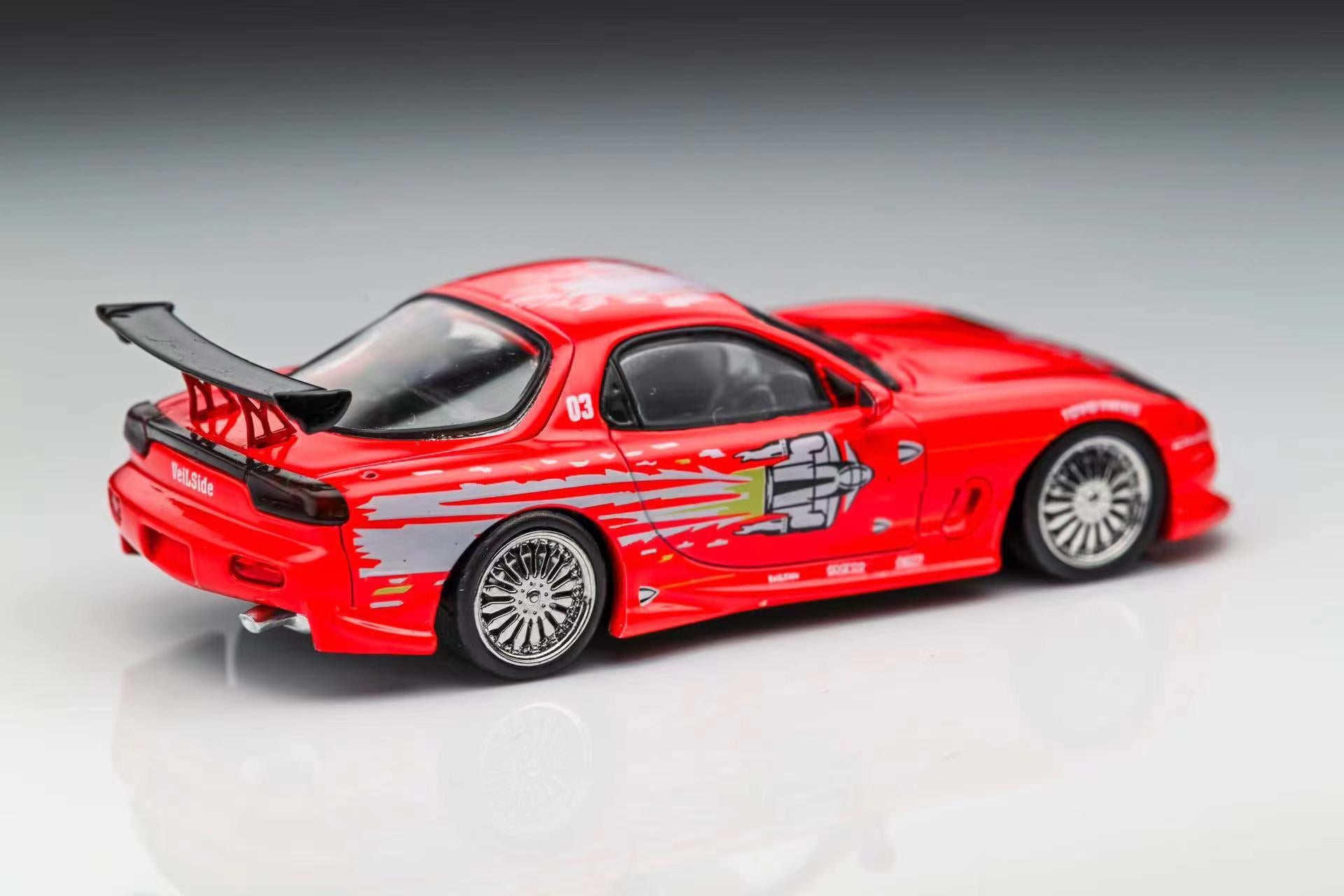 Mortal 1:64 Mazda RX-7 Veilside Fast and Furious- Red – Horizon