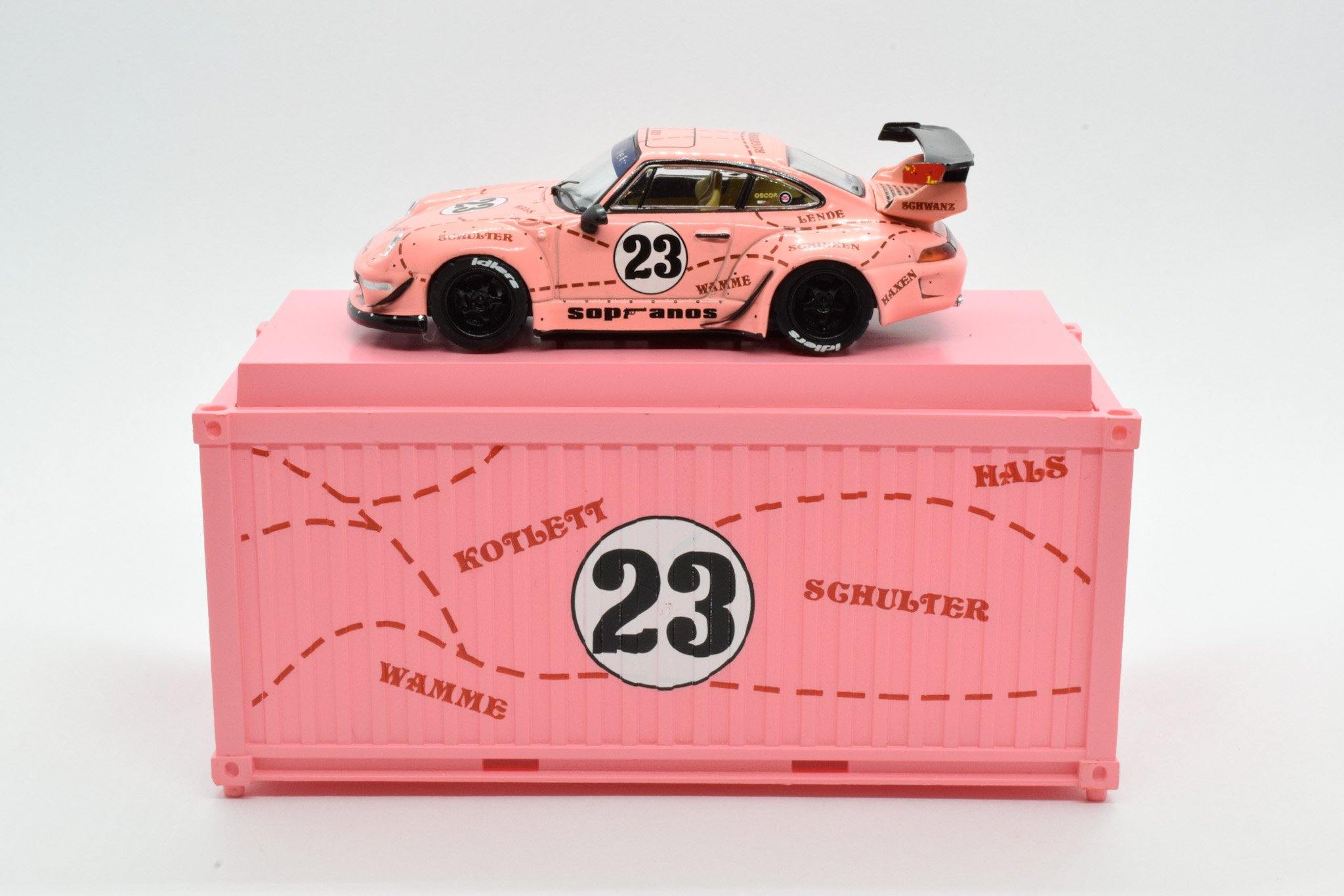 Tarmac Works 1:64 Porsche 993 RWB Sopranos #23 (Pink) with