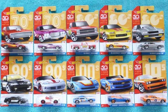 HW 50TH THROWBACK COLLECTION （Target限定 Decades）のラインナップ