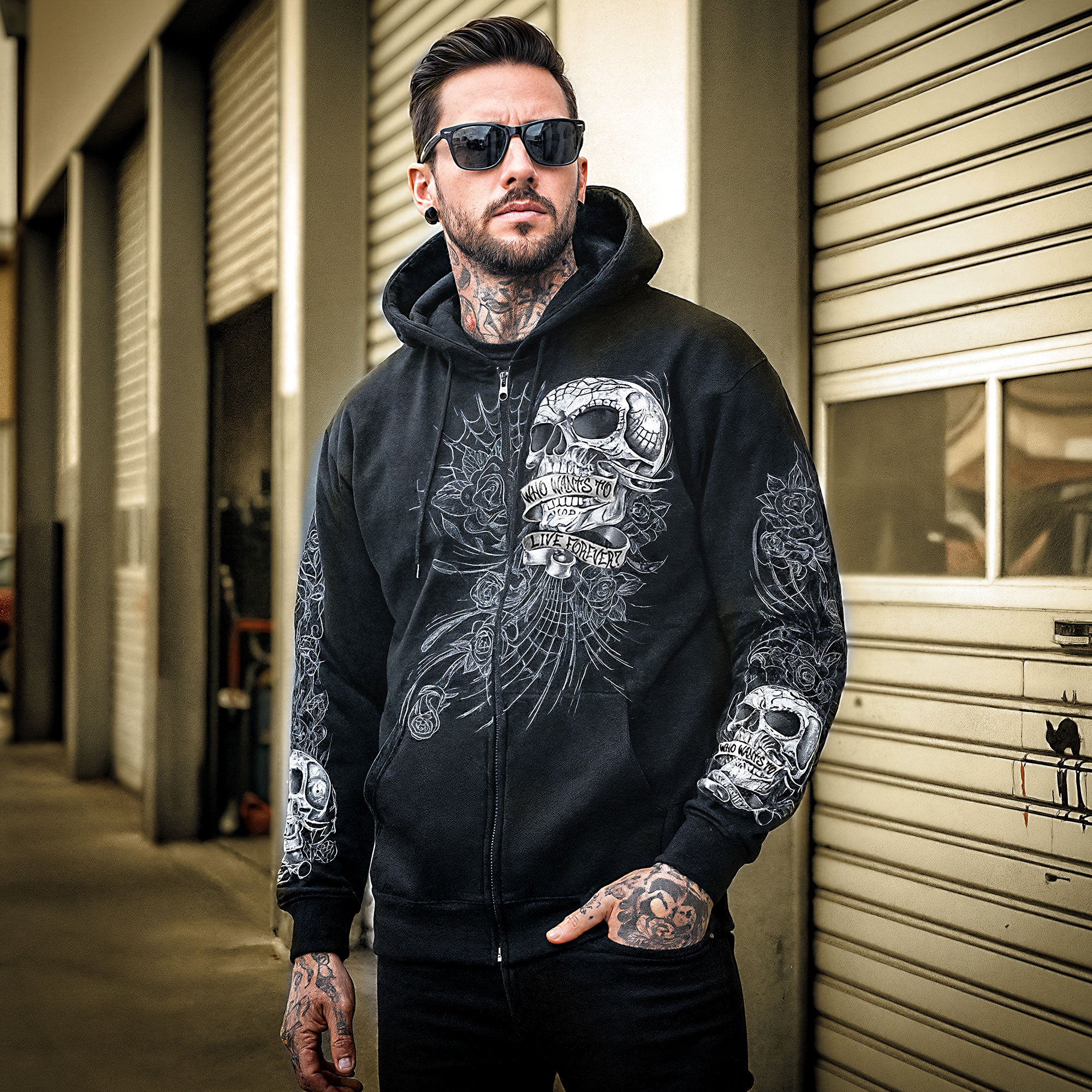 Sweet Demise Zip Hoodie Sweatshirt | Hot Leathers