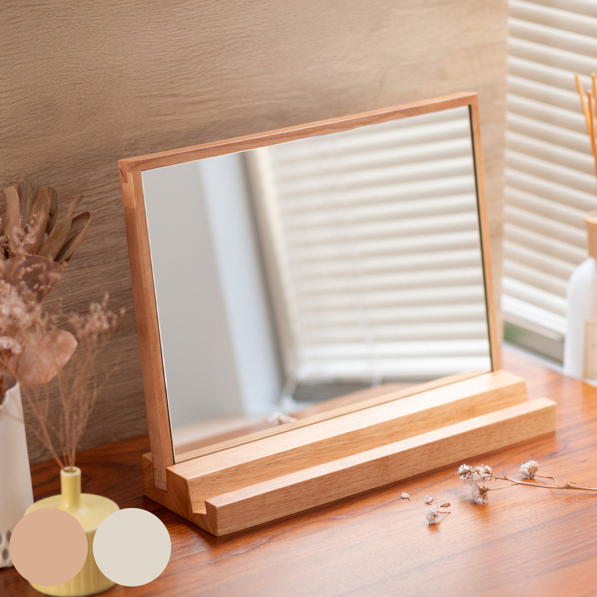 ミラー 卓上 POCO 幅40cm スタンドミラー 卓上ミラー デスクミラー