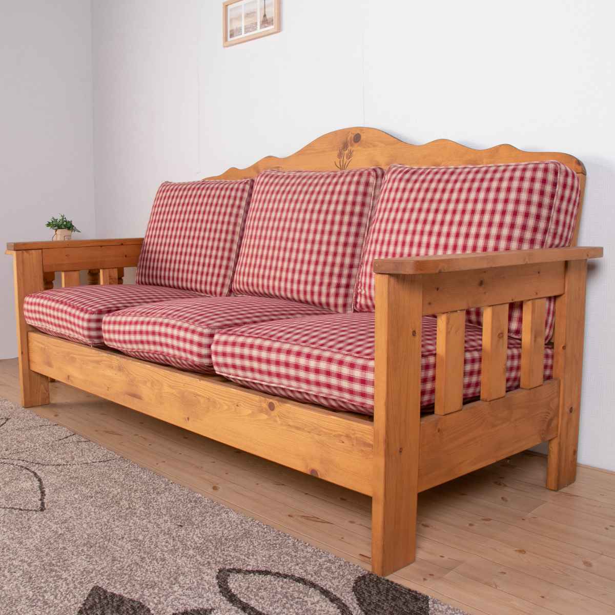 ソファ 3人掛け 幅185cm 天然木 カントリー調 – ハウジー