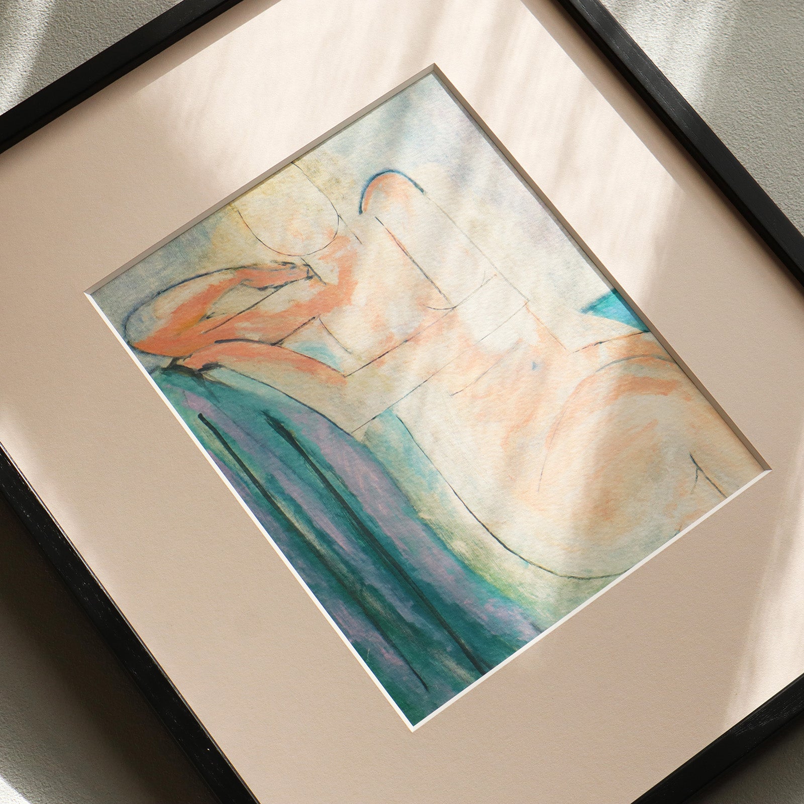 アンリ・マティス 「座るバラ色の裸婦」アートポスター（フレーム付き