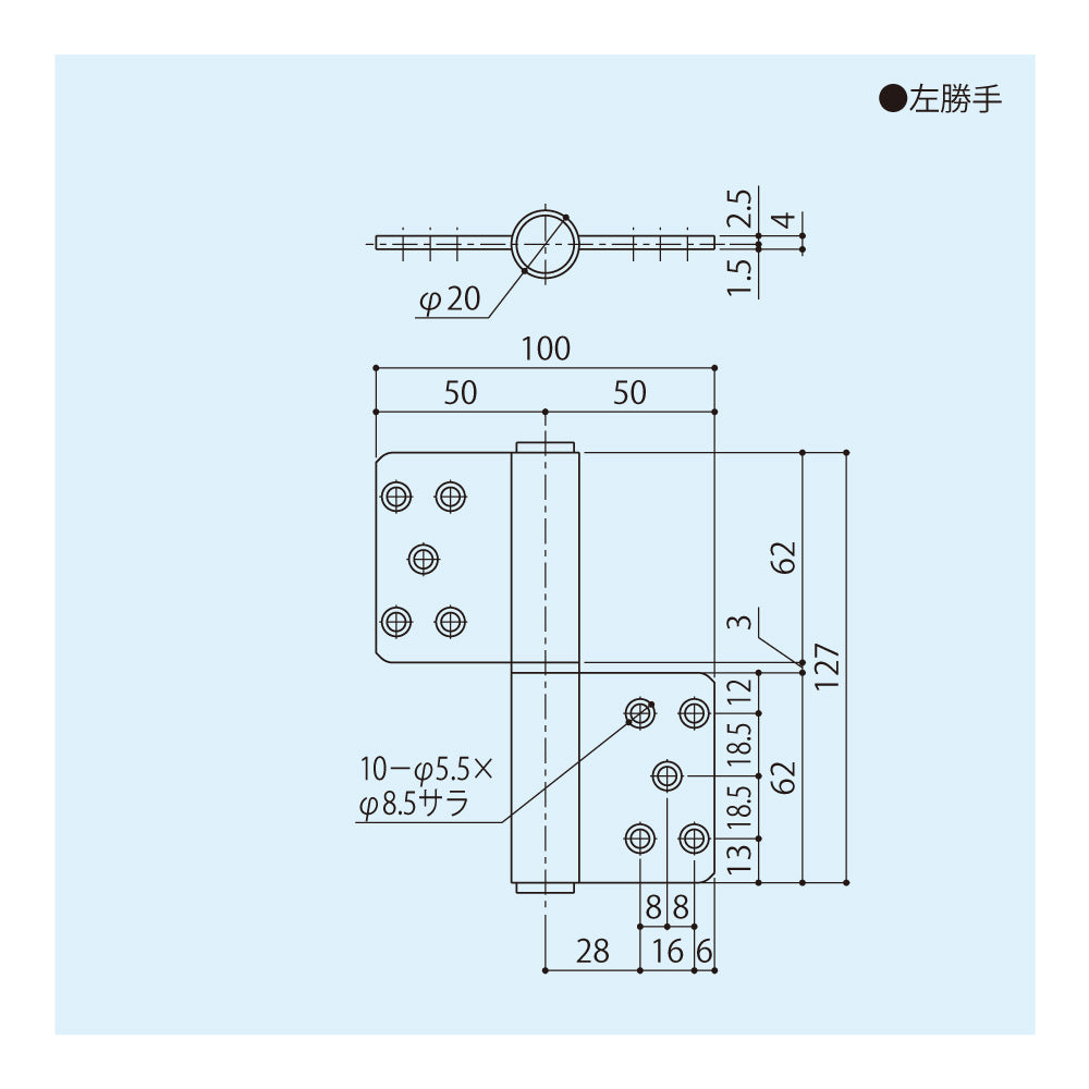 DHT-506S｜旗丁番｜シブタニ（SYS） – イブニーズ.com- 建築金物（ドア
