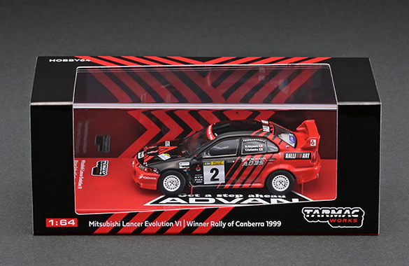 T64-021-ADV 1/64 Mitsubishi Lancer Evo 6 Winner Rally of Canberra