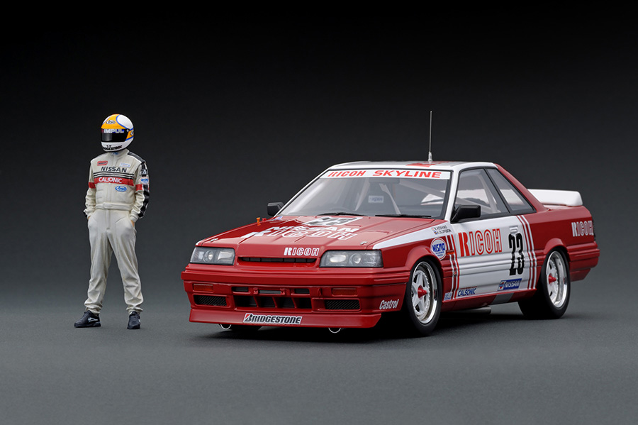 IG1725 1/18 RICOH Nissan Skyline (#23) 1987 WTC With Mr. Hoshino