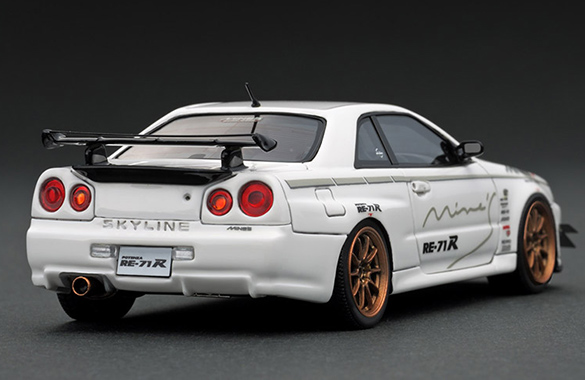 IG1817 1/43 Nissan Skyline GT-R Mine's (R34) White HOBBY FORUM ver