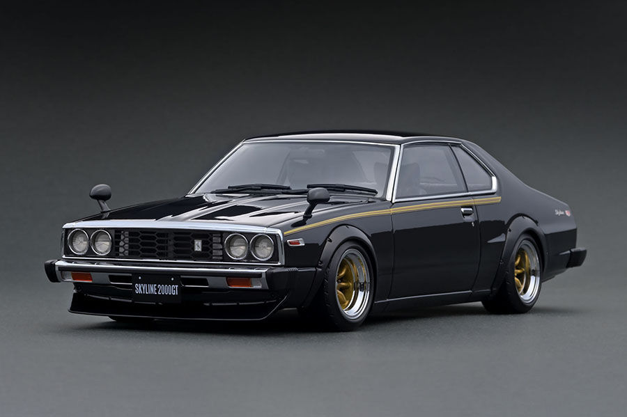 IG2164 1/18 Nissan Skyline 2000 GT-ES (C210) Black | LINE UP