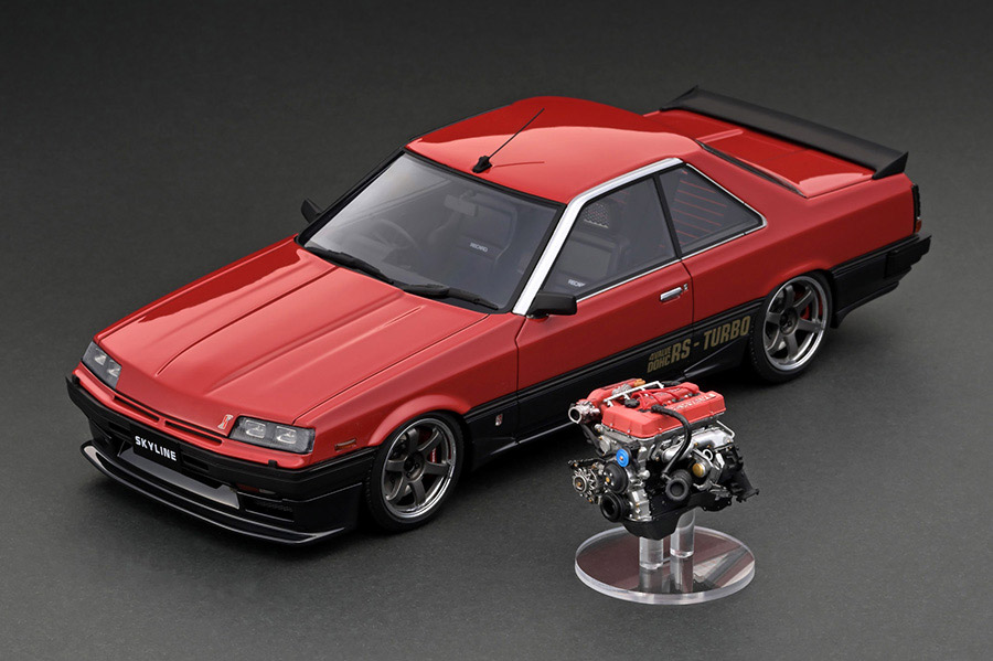 IG3434 1/18 Nissan Skyline 2000 RS-X Turbo-C (R30) Red/Black With
