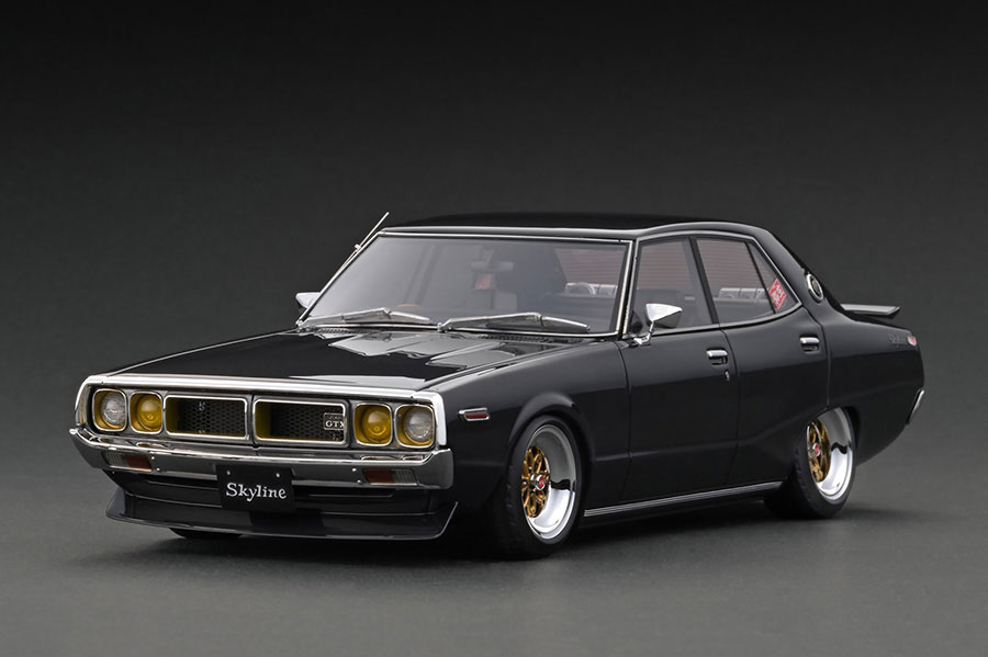 IG3269 1/18 Nissan Skyline 2000 GT-X (GC110) Black Metallic | LINE