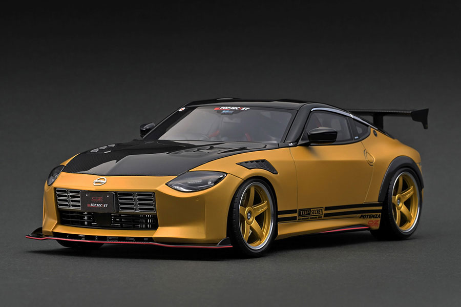 IG3383 1/18 TOP SECRET Fairlady Z (RZ34) Matte Gold With Mr