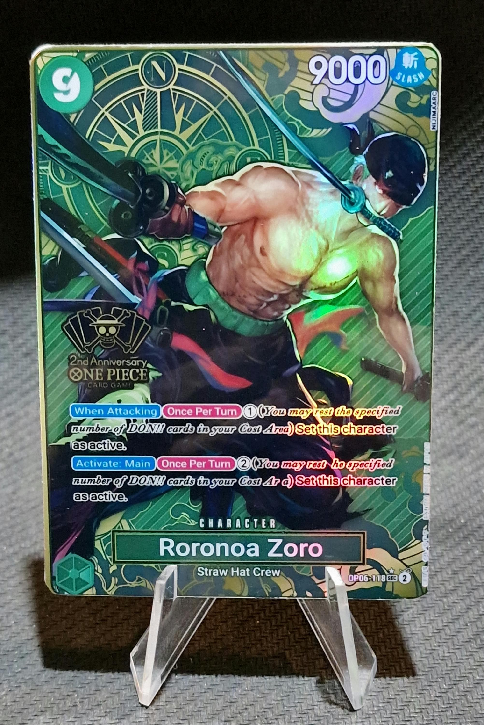 One Piece Proxy Card Holo - Roronoa Zoro OP06-118 Character