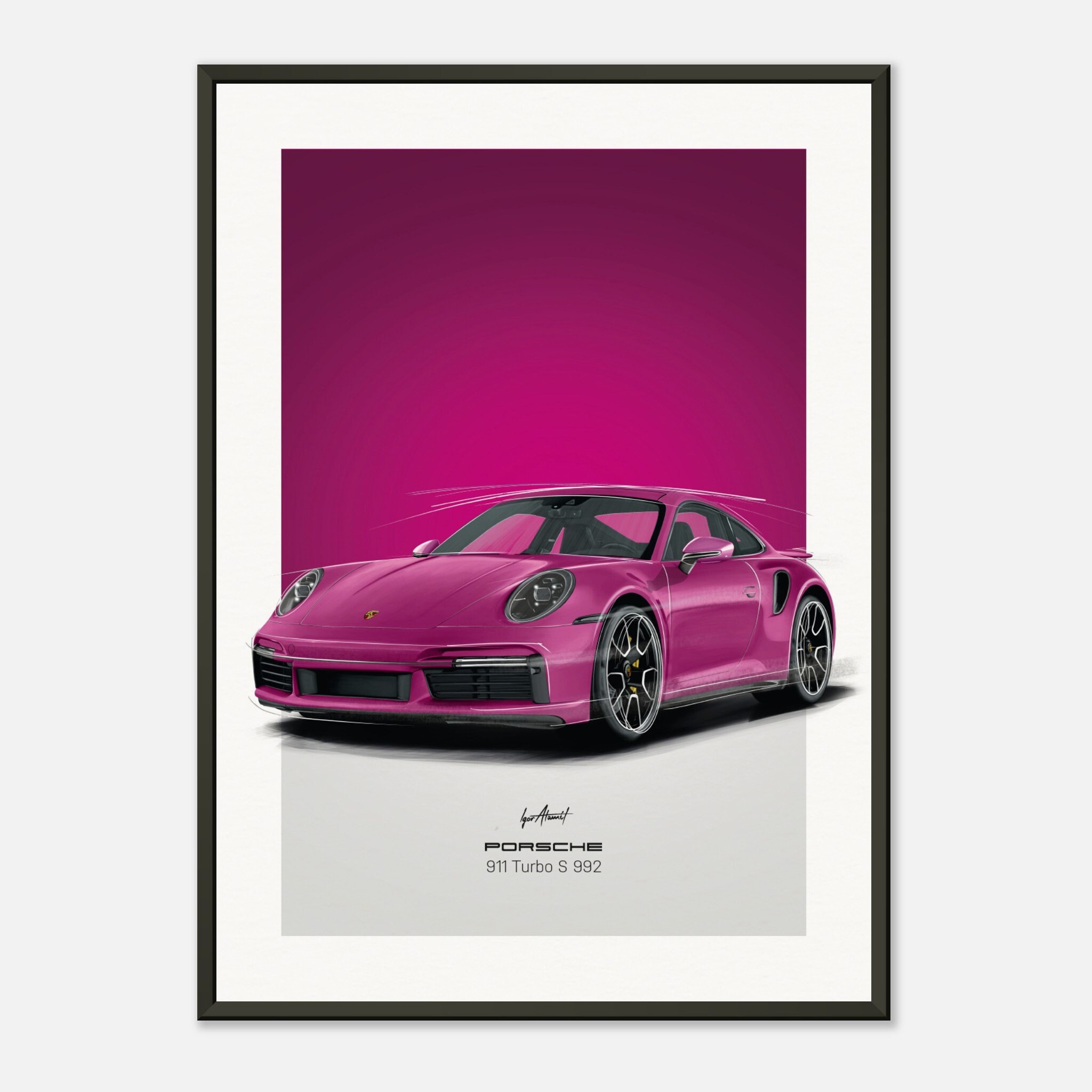 Porsche 911 Turbo S 992 | Pink – Poster - Etsy
