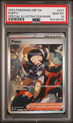 Poppy 227/197 PSA 10 - Scarlet & Violet Obsidian Flames - Pokémon