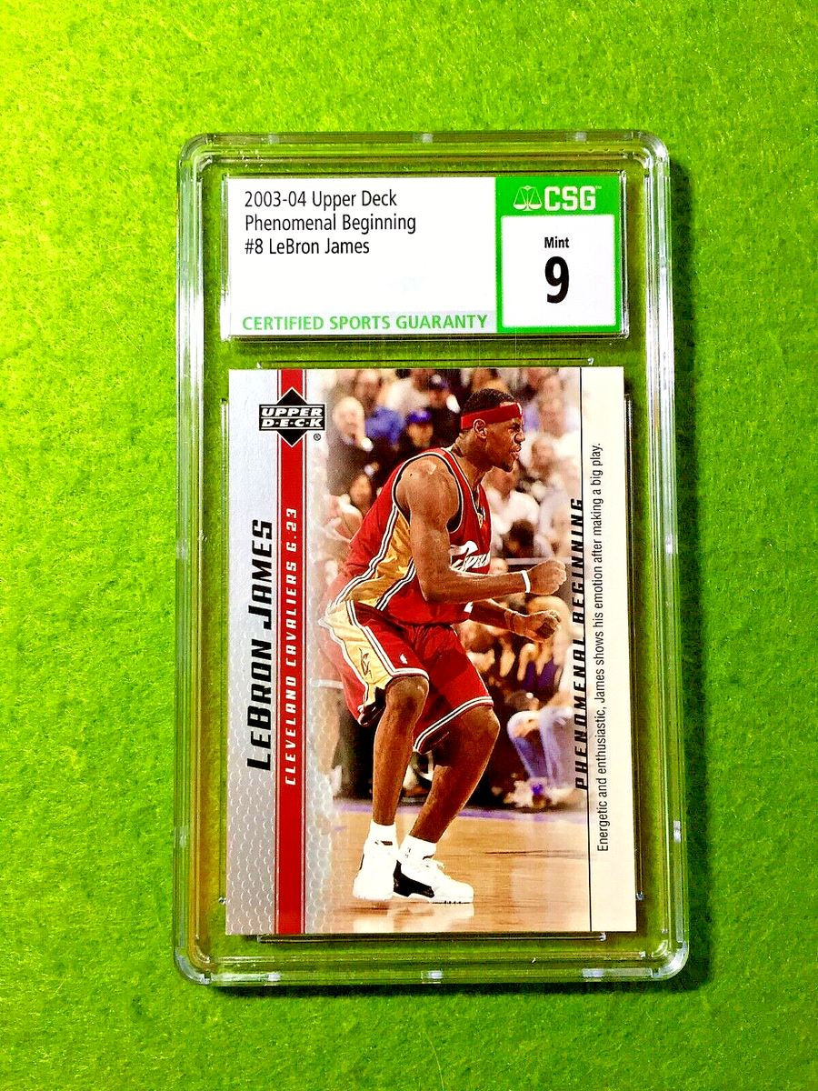 LEBRON JAMES ROOKIE CARD CSG 9 MINT 2003-04 PHENOMENAL BEGINNING