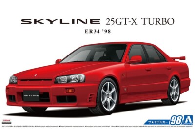 Aoshima 1/24 The Model Car(98)Kit Nissan Skyline 25GT-X Turbo R34