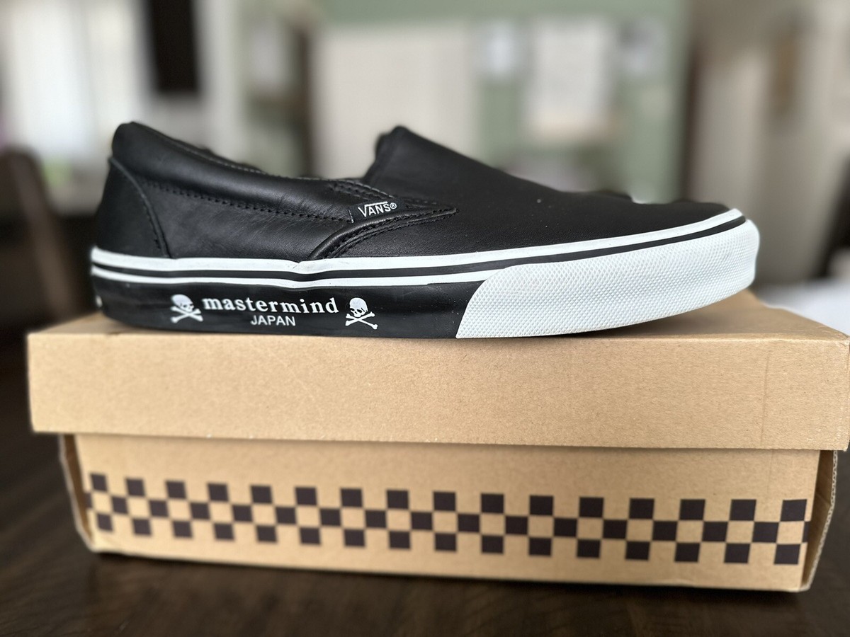 Mastermind Japan VANS Slip-on Black Skull Men Size 9.5 US | eBay