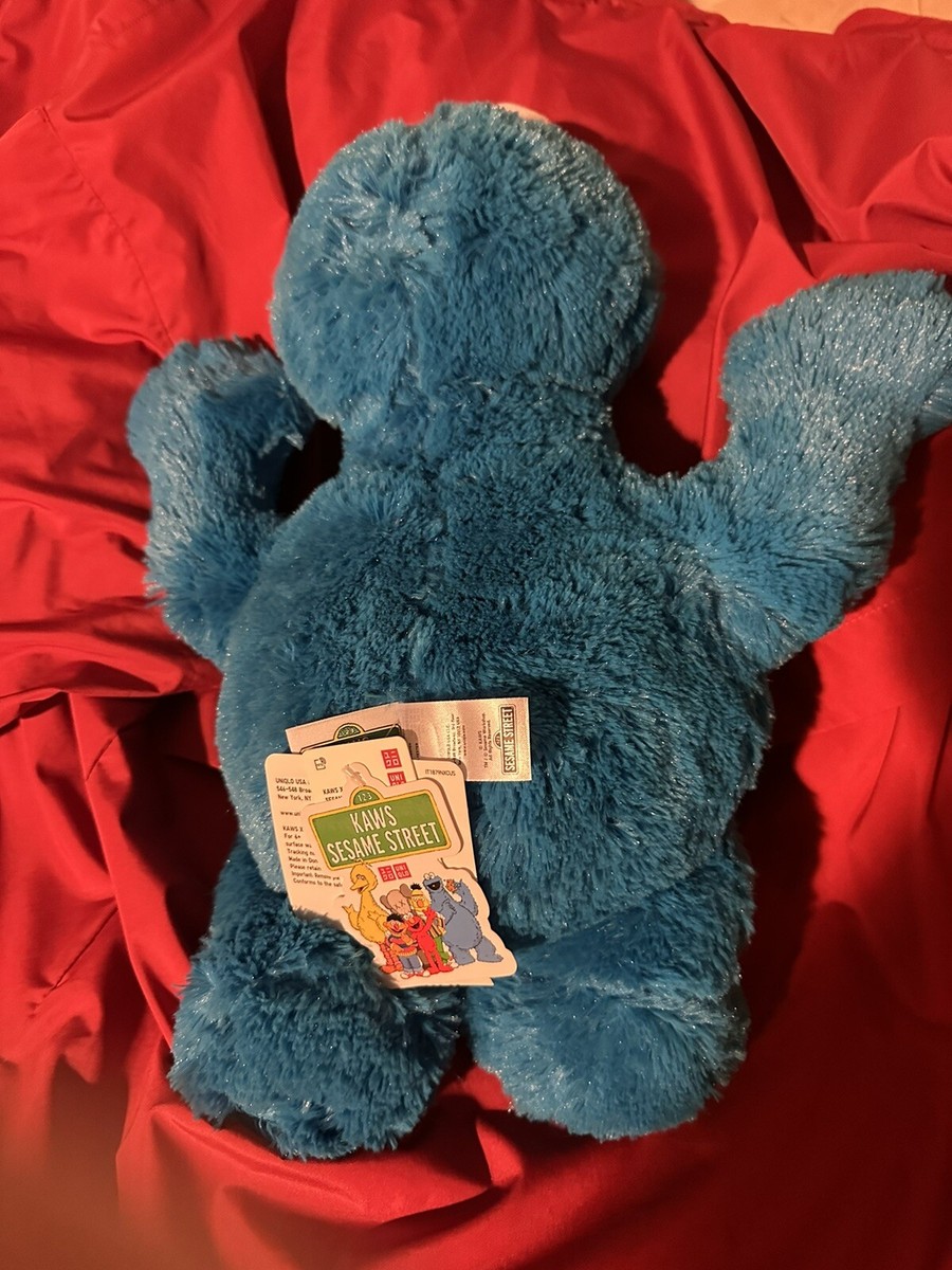 NWT! (1) KAWS x UNIQLO x SESAME STREET BLUE COOKIE MONSTER PLUSH