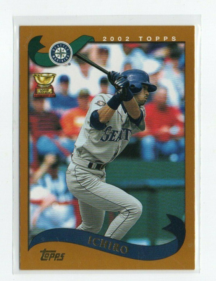 2002 Topps Baseball Ichiro Suzuki Gold Cup ROOKIE SEATTLE MARINERS