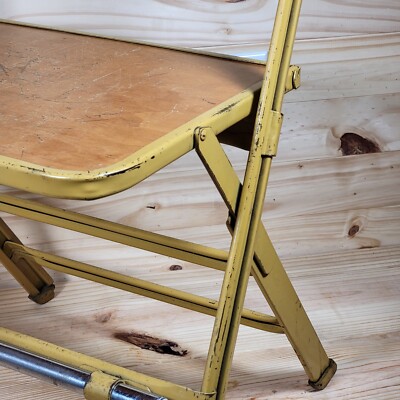 Clarin Folding Metal School Desk Chair Music Department VTG MCM | eBay