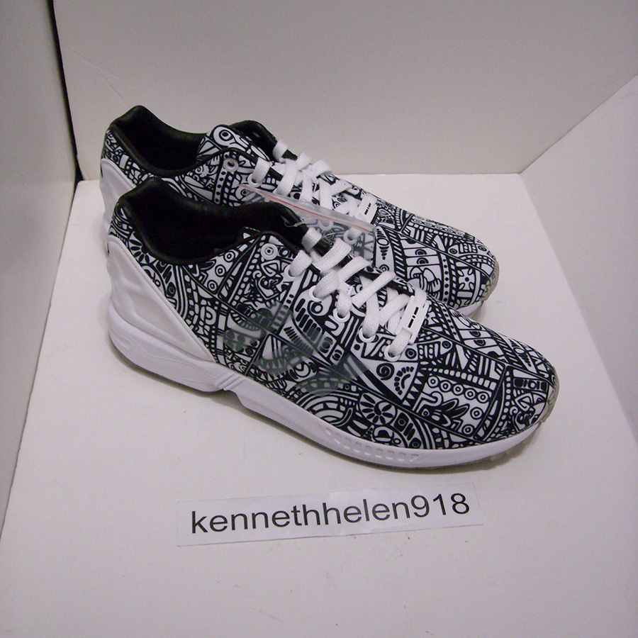 NEW ADIDAS ORIGINALS TORSION ZX FLUX BLACK WHITE DIAMOND AQ5461