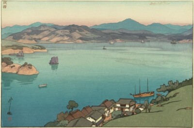 The Inland Sea by Hiroshi Yoshida – 1926 Japanese Woodblock Print
