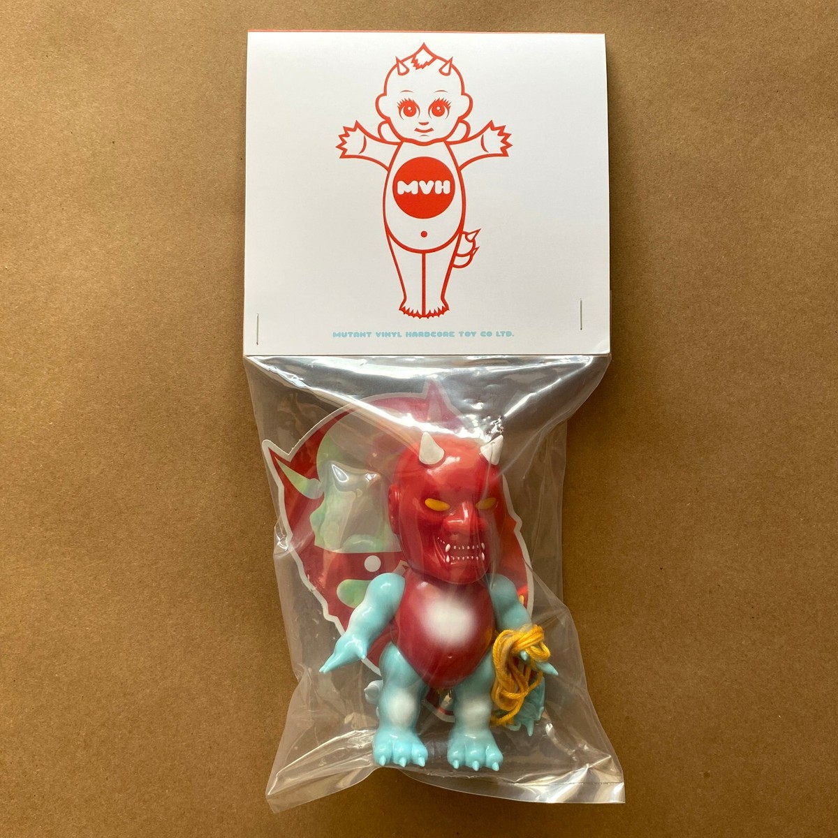 Mutant Vinyl Hardcore Kewpie Lash Red Painted Sofubi Designer Art