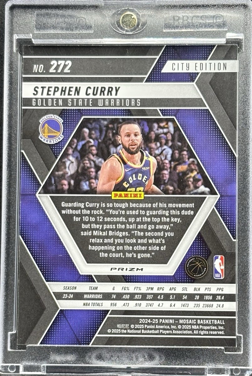 Stephen Curry RARE GOLD MOSAIC REFRACTOR INVESTMENT CARD PANINI